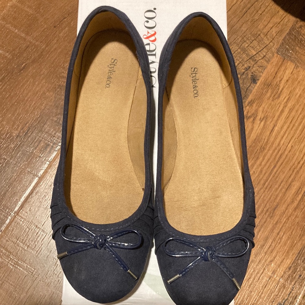 Style&Co Navy Flats